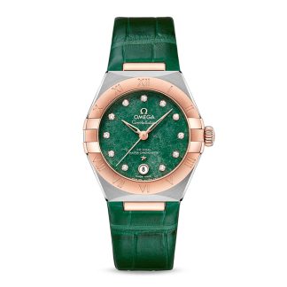 replica Omega Constellation Co Axial Master Chronometer 29mm Ladies Watch Green O13123292099001