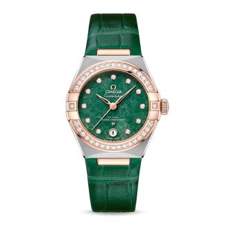 replica Omega Constellation Co Axial Master Chronometer 29mm Ladies Watch Green O13128292099001