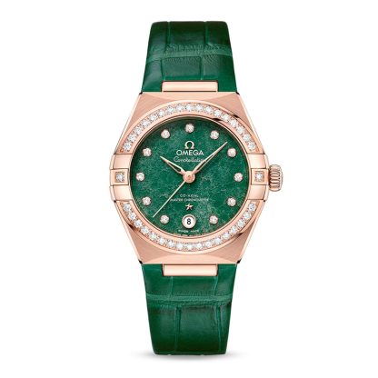 replica Omega Constellation Co Axial Master Chronometer 29mm Ladies Watch Green O13158292099004