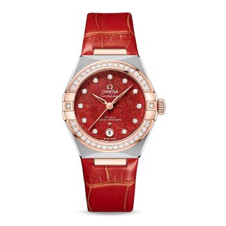 replica Omega Constellation Co Axial Master Chronometer 29mm Ladies Watch Red O13128292099002