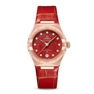 replica Omega Constellation Co Axial Master Chronometer 29mm Ladies Watch Red O13153292099003