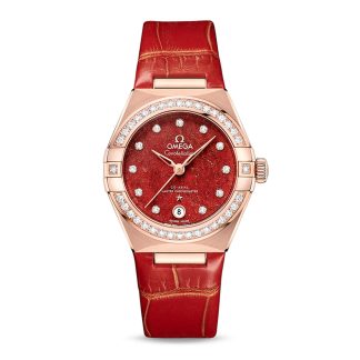 replica Omega Constellation Co Axial Master Chronometer 29mm Ladies Watch Red O13158292099005