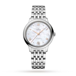 replica Omega De Ville Prestige Co Axial Master Chronometer 34mm Ladies Watch Mother Of Pearl O43410342005001