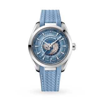 replica Omega Seamaster Aqua Terra 150M Co Axial Master Chronometer Gmt Worldtimer 43mm Summer Blue O22012432203002