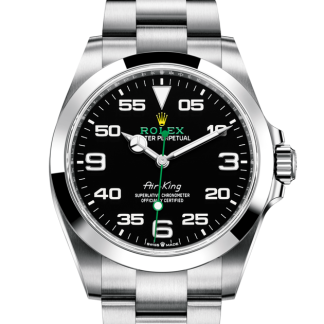 replica Rolex Air-King Oyster 40 mm Oystersteel Black dial M126900-0001