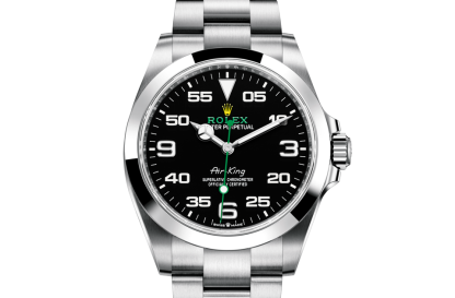 replica Rolex Air-King Oyster 40 mm Oystersteel Black dial M126900-0001