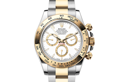 replica Rolex Cosmograph Daytona Oyster 40 mm Oystersteel and yellow gold White dial M126503-0001