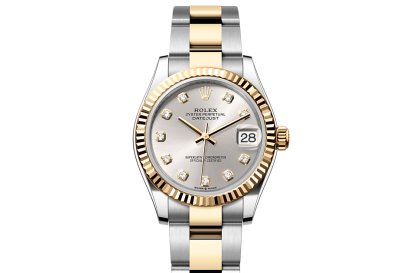 replica Rolex Datejust 31 Oyster 31 mm Oystersteel and yellow gold Silver dial M278273-0019