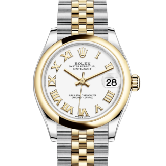 replica Rolex Datejust 31 Oyster 31 mm Oystersteel and yellow gold White dial M278243-0002
