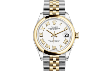 replica Rolex Datejust 31 Oyster 31 mm Oystersteel and yellow gold White dial M278243-0002