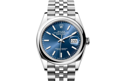 replica Rolex Datejust 36 Oyster 36 mm Oystersteel Bright blue dial M126200-0005