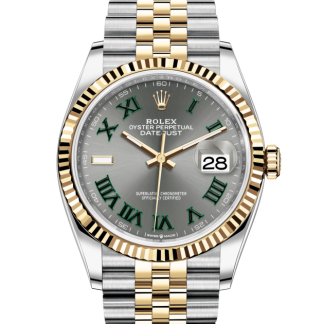 replica Rolex Datejust 36 Oyster 36 mm Oystersteel and yellow gold Slate dial M126233-0035