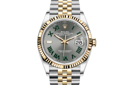 replica Rolex Datejust 36 Oyster 36 mm Oystersteel and yellow gold Slate dial M126233-0035