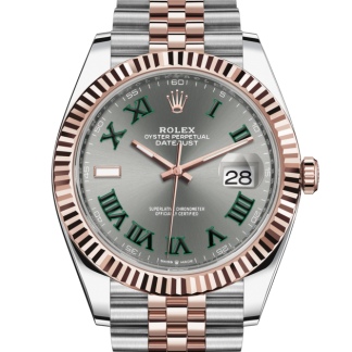 replica Rolex Datejust 41 Oyster 41 mm Oystersteel and Everose gold Slate dial M126331-0016
