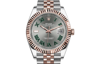 replica Rolex Datejust 41 Oyster 41 mm Oystersteel and Everose gold Slate dial M126331-0016