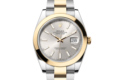 replica Rolex Datejust 41 Oyster 41 mm Oystersteel and yellow gold Silver dial M126303-0001