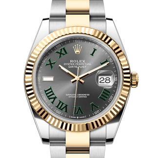 replica Rolex Datejust 41 Oyster 41 mm Oystersteel and yellow gold Slate dial M126333-0019