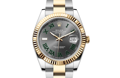 replica Rolex Datejust 41 Oyster 41 mm Oystersteel and yellow gold Slate dial M126333-0019