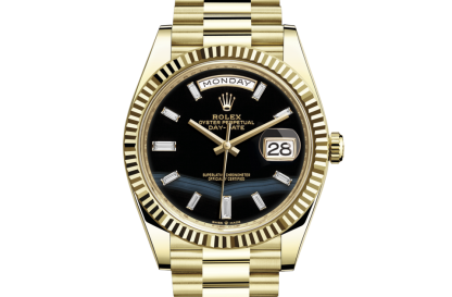 replica Rolex Day-Date 40 Oyster 40 mm yellow gold Onyx dial M228238-0059