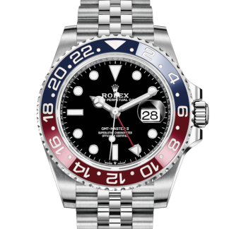 replica Rolex GMT-Master II Oyster 40 mm Oystersteel Black dial M126710BLRO-0001