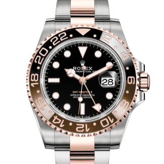 replica Rolex GMT-Master II Oyster 40 mm Oystersteel and Everose gold Black dial M126711CHNR-0002