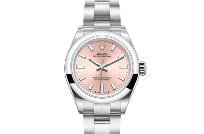 replica Rolex Oyster Perpetual 28 Oyster 28 mm Oystersteel Pink dial M276200-0004