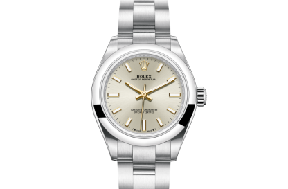 replica Rolex Oyster Perpetual 28 Oyster 28 mm Oystersteel Silver dial M276200-0001