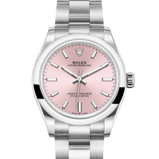 replica Rolex Oyster Perpetual 31 Oyster 31 mm Oystersteel Pink dial M277200-0004