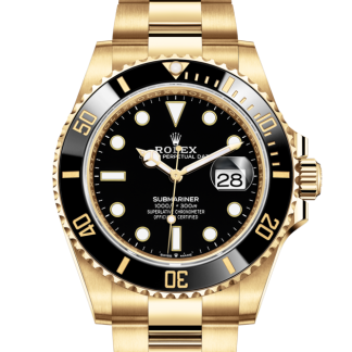 replica Rolex Submariner Date Oyster 41 mm yellow gold Black dial M126618LN-0002