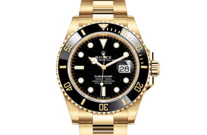 replica Rolex Submariner Date Oyster 41 mm yellow gold Black dial M126618LN-0002