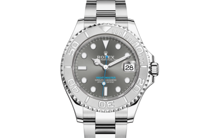 replica Rolex Yacht-Master 37 Oyster 37 mm Oystersteel and platinum Slate dial M268622-0002
