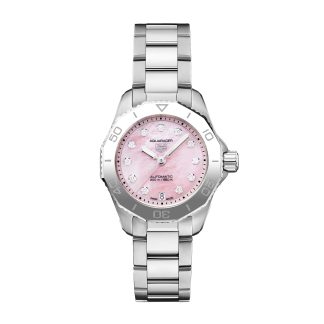 replica TAG Heuer Aquaracer 30mm Ladies Watch Strawberry Pink The Watches Of Switzerland Group Exclusive WBP2416.BA0622