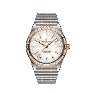 replica breitling Chronomat Automatic 36 Stainless steel & 18k red gold Mother-of-pearl U10380591A2U1