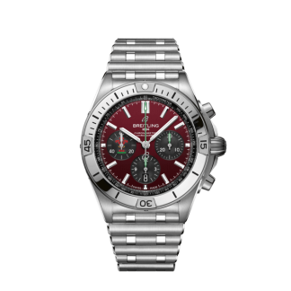 replica breitling Chronomat B01 42 Six Nations Wales Stainless steel Red AB0134A61K1A1