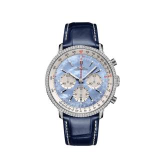 replica breitling Navitimer B01 Chronograph 41 Stainless steel Blue mother-of-pearl AB01396A1C1P1