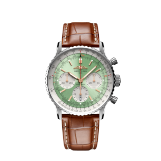 replica breitling Navitimer B01 Chronograph 41 Stainless steel Mint green AB0139211L1P1