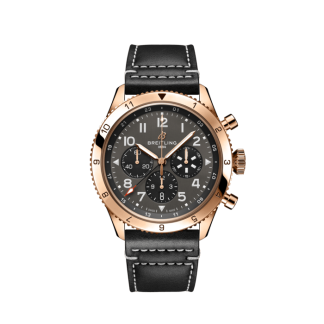 replica breitling Super AVI B04 Chronograph GMT 46 P-51 Mustang 18k red gold Anthracite RB04451A1B1X1