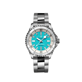 replica breitling Superocean Automatic 36 Stainless steel Turquoise A17377211C1A1