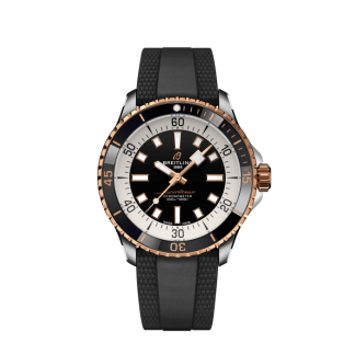 replica breitling Superocean Automatic 42 Stainless steel & 18k red gold Black U17375211B1S1