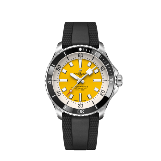 replica breitling Superocean Automatic 42 Stainless steel Yellow A17375211I1S1