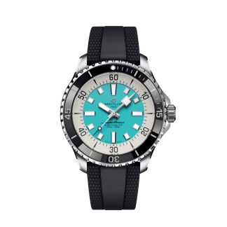 replica breitling Superocean Automatic 44 Stainless steel Turquoise A17376211L2S1