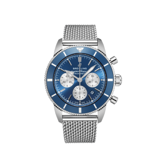 replica breitling Superocean Heritage B01 Chronograph 44 Stainless steel Blue AB0162161C1A1