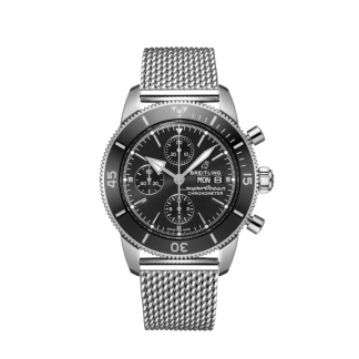 replica breitling Superocean Heritage Chronograph 44 Stainless steel Black A13313121B1A1