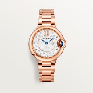 replica cartier Ballon Bleu de Cartier watch 33 mm rose gold diamonds CRWGBB0054