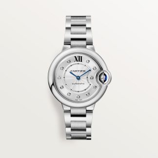 replica cartier Ballon Bleu de Cartier watch 33 mm steel diamonds CRW4BB0021