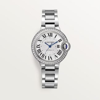 replica cartier Ballon Bleu de Cartier watch 33 mm steel diamonds CRW4BB0023