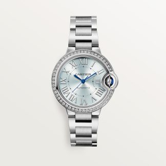 replica cartier Ballon Bleu de Cartier watch 33 mm steel diamonds CRW4BB0028