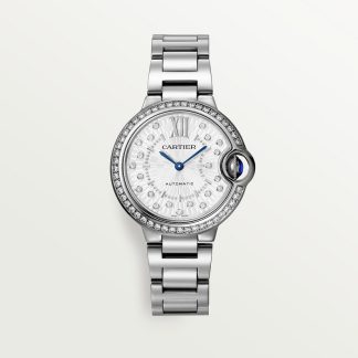 replica cartier Ballon Bleu de Cartier watch 33 mm steel diamonds CRW4BB0035