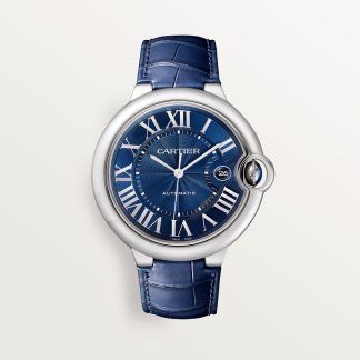 replica cartier Ballon Bleu de Cartier watch 42 mm steel leather CRWSBB0027