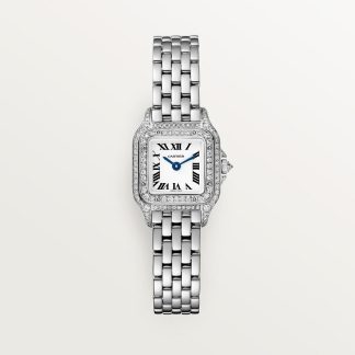 replica cartier Panthère de Cartier watch Mini model quartz movement white gold CRWJPN0046